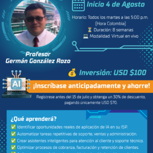 CURSO VIRTUAL DE INTELIGENCIA ARTIFICIAL - PRÁCTICA PARA PEQUEÑOS Y MEDIANOS ISP 2026